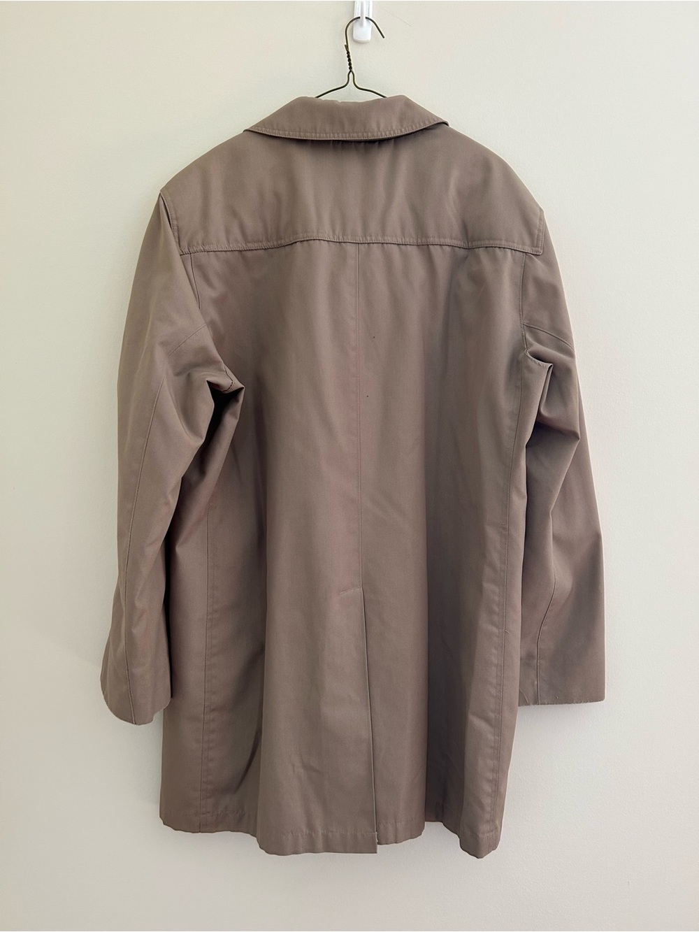 Vintage London Towne Tan Raincoat Trench Coat Mens Size 42 Regular Made in Korea - Picture 2 of 5